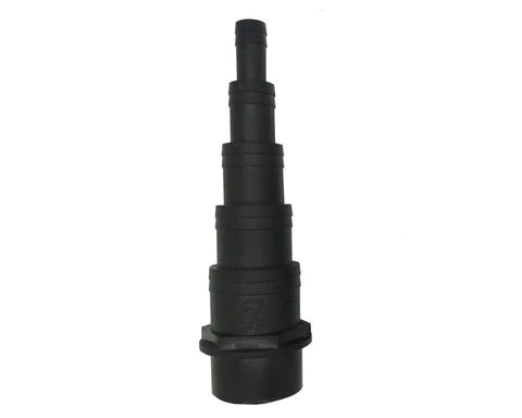 1.5" Glue Black Stepped Hose Tail